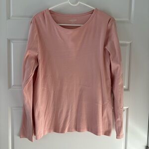 Lands' End Women's Soft Peach Long Sleeve Tee size XL